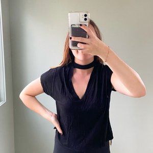 Black cutout tshirt